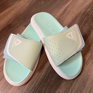 Reebok Light Green Slide Sandals